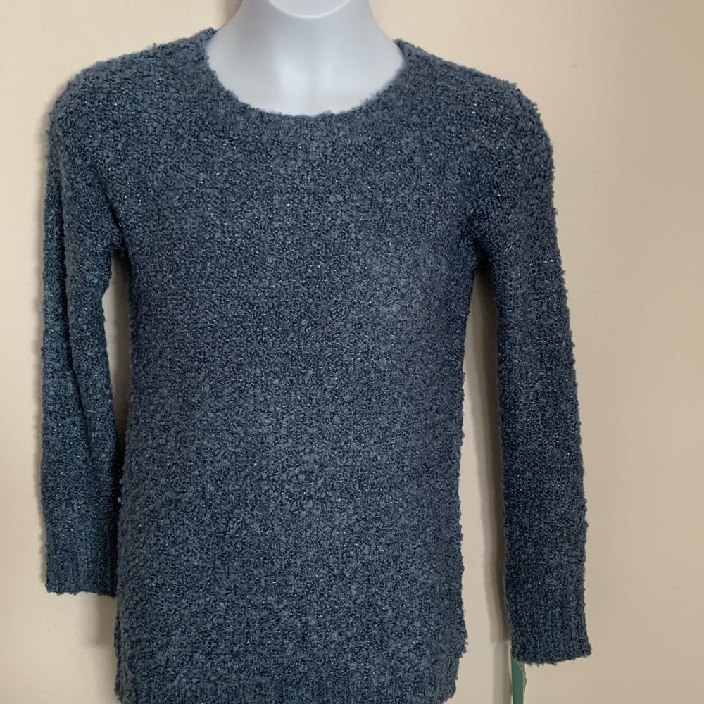 Copper Key Girls Blue Fuzzy Sweater